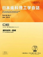 画像：DE２０８号（日本歯科理工学会誌Ｖｏｌ.３８ Ｎｏ.１）