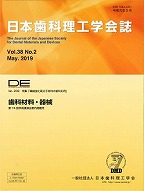 画像：DE２０９号（日本歯科理工学会誌Ｖｏｌ.３８ Ｎｏ.２）